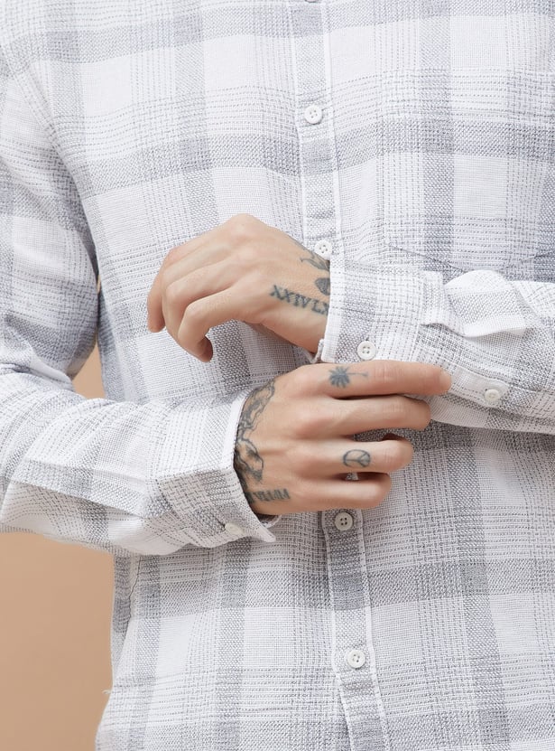 FAME FOREVER Checked Smart Fit Shirt