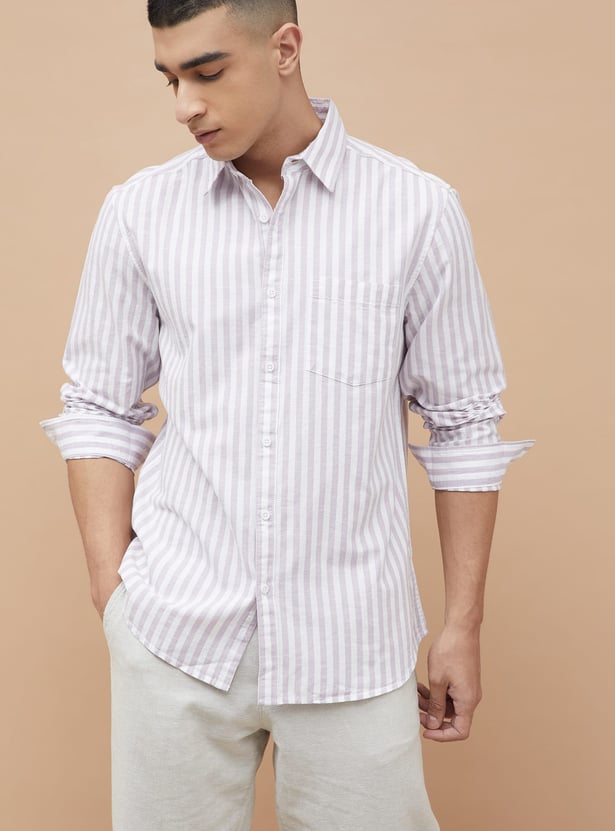 FAME FOREVER Striped Smart Fit Shirt