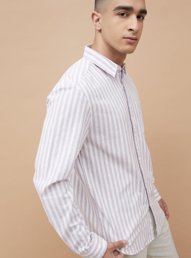 FAME FOREVER Striped Smart Fit Shirt
