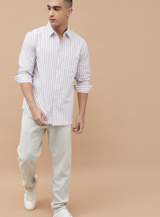 FAME FOREVER Striped Smart Fit Shirt