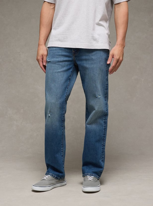 AMERICAN EAGLE Distressed Straight Jeans