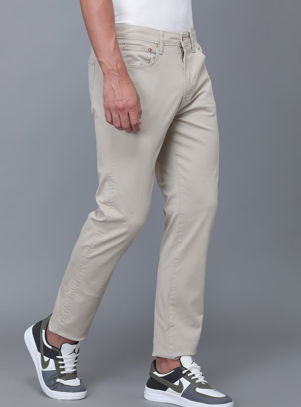AMERICAN EAGLE Solid Slim Straight Trousers