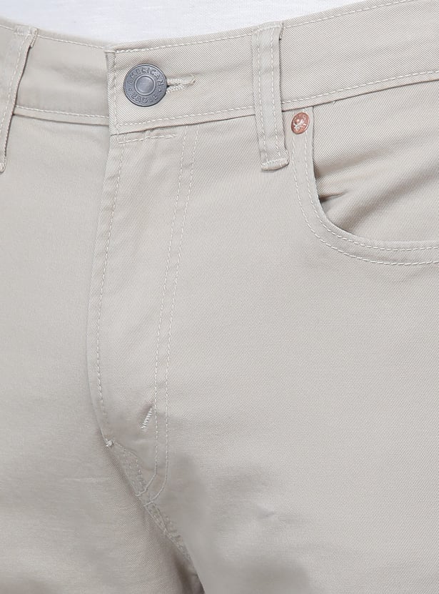 AMERICAN EAGLE Solid Slim Straight Trousers