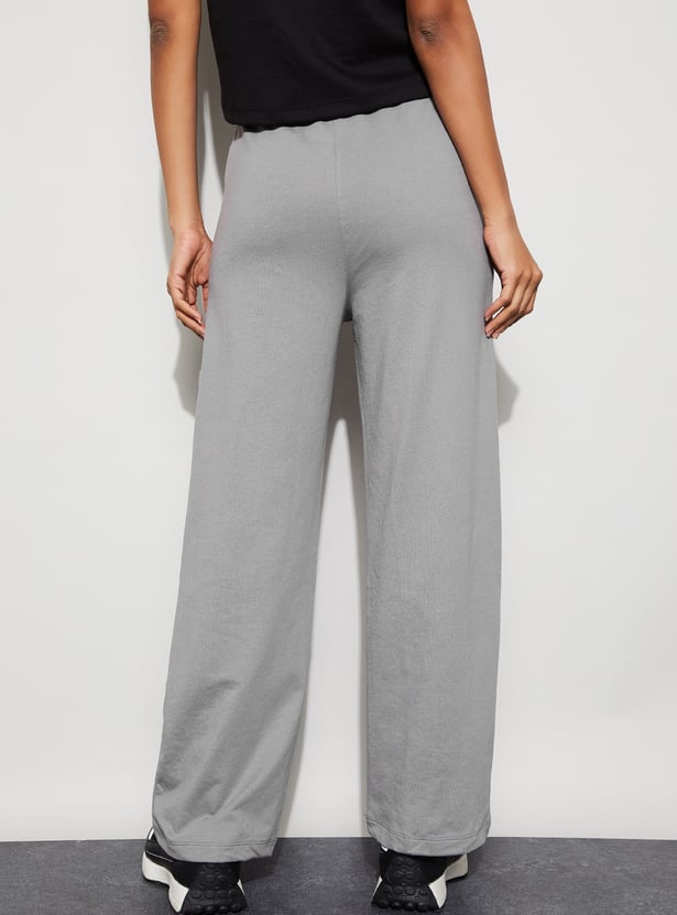 KAPPA Solid Wide Leg Track Pants