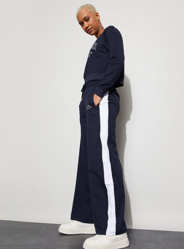 KAPPA Wide Leg Track Pants with Contrast Panels