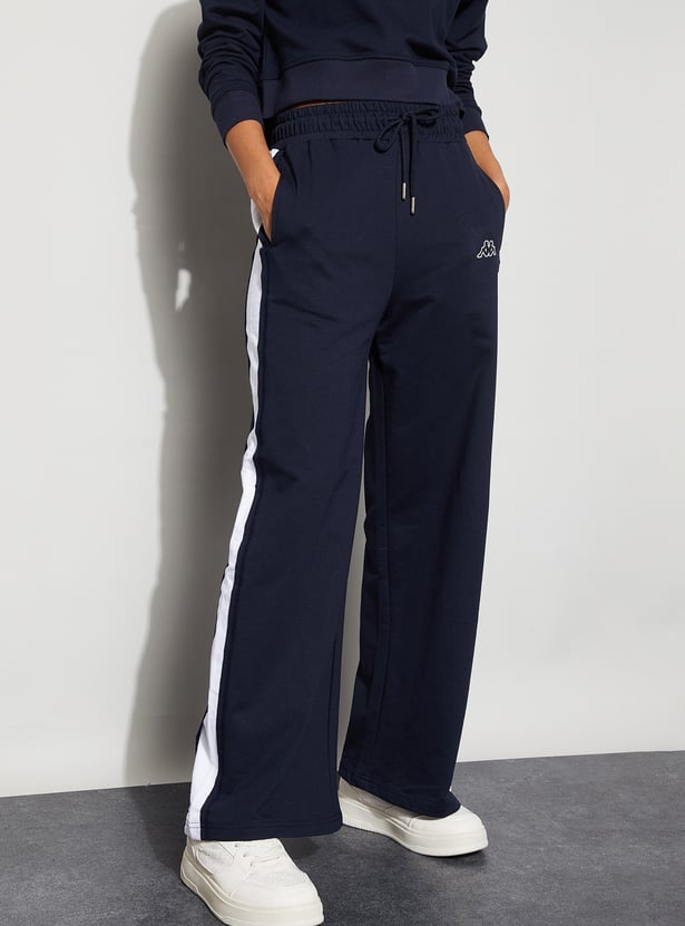KAPPA Wide Leg Track Pants with Contrast Panels