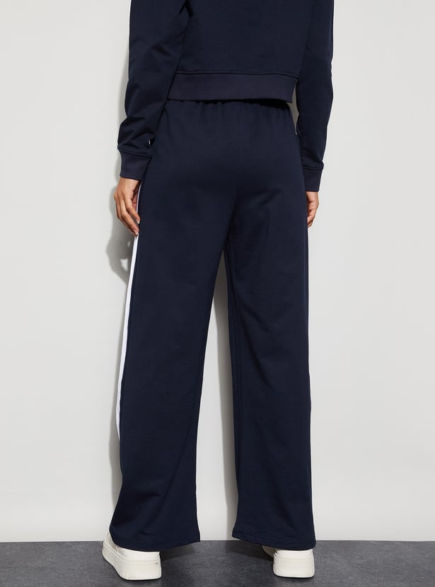 KAPPA Wide Leg Track Pants with Contrast Panels