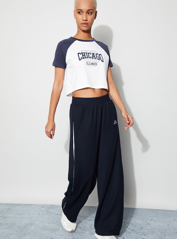 KAPPA Printed Raglan Sleeve Crop T-shirt