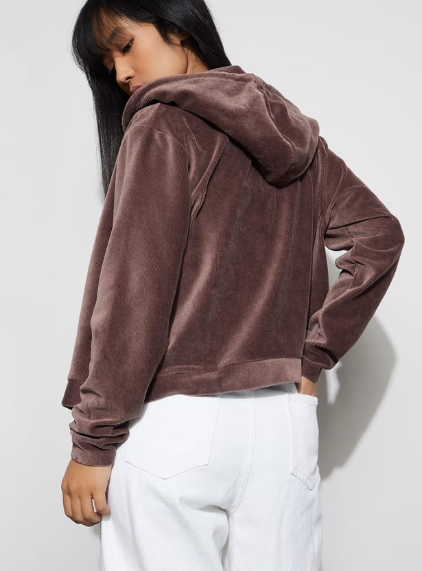KAPPA Velour Hooded Corduroy Jacket