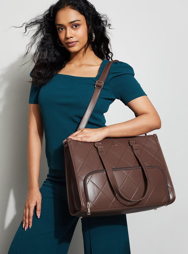 CODE Quilted Laptop Bag with Insulated Pocket