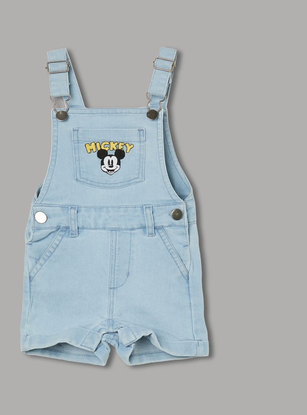 JUNIORS Boys Mickey Mouse Dungaree with T-shirt