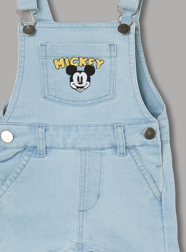 JUNIORS Boys Mickey Mouse Dungaree with T-shirt