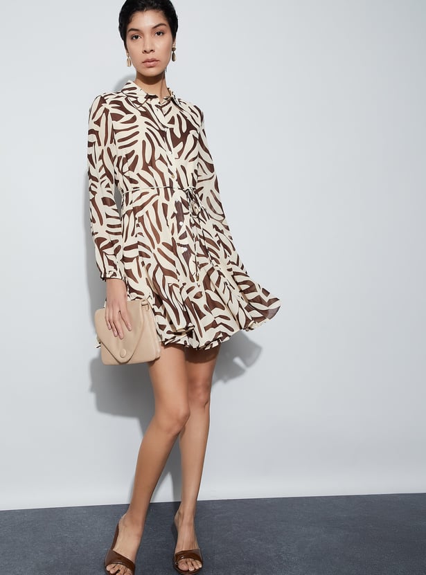 CODE Floral Print Shirt Dress