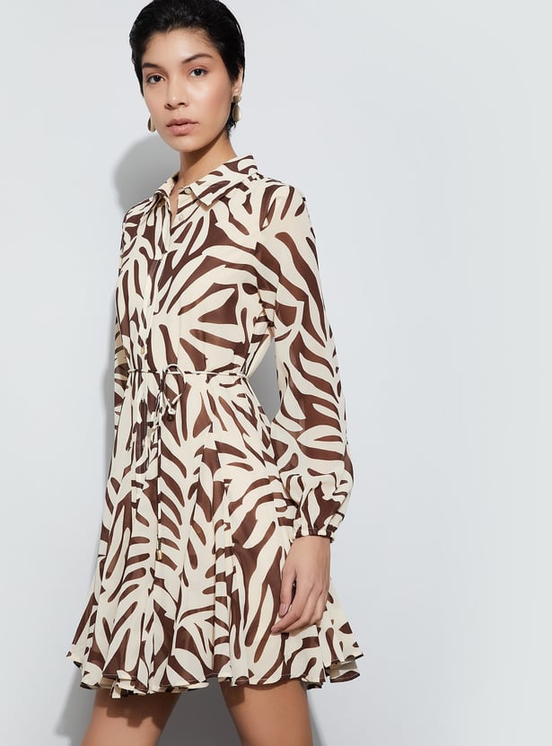 CODE Floral Print Shirt Dress