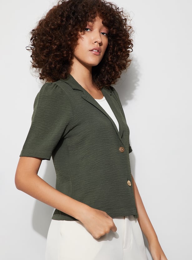 CODE Textured Notched Lapel Jacket