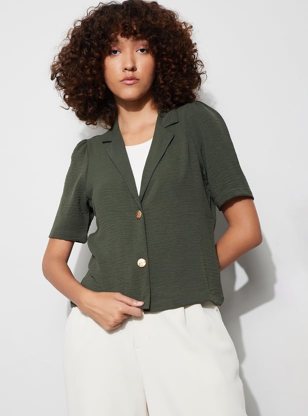 CODE Textured Notched Lapel Jacket