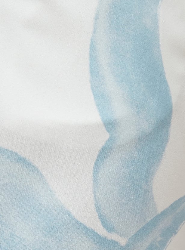 CODE Floral Print Wide-Leg Trousers