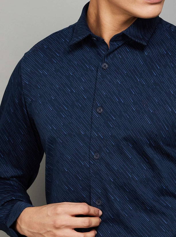 ALLEN SOLLY Printed Comfy Slim Fit Shirt