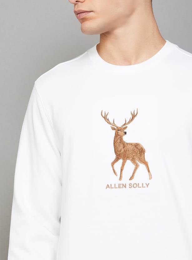 ALLEN SOLLY Embroidered Sweatshirt