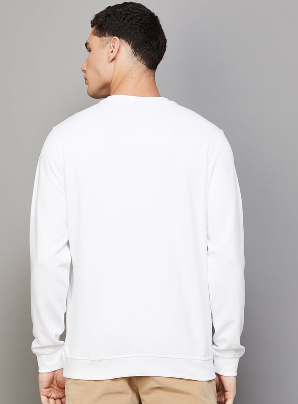 ALLEN SOLLY Embroidered Sweatshirt