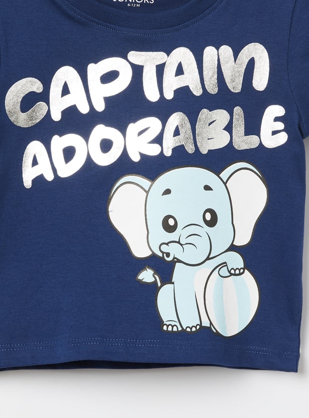JUNIORS Elephant Print T-shirt