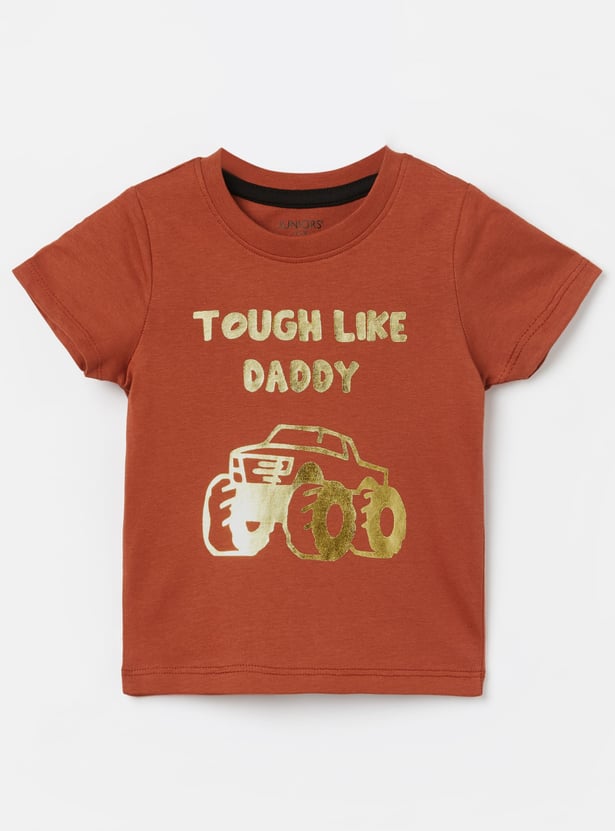 JUNIORS Boys Metallic Print T-shirt