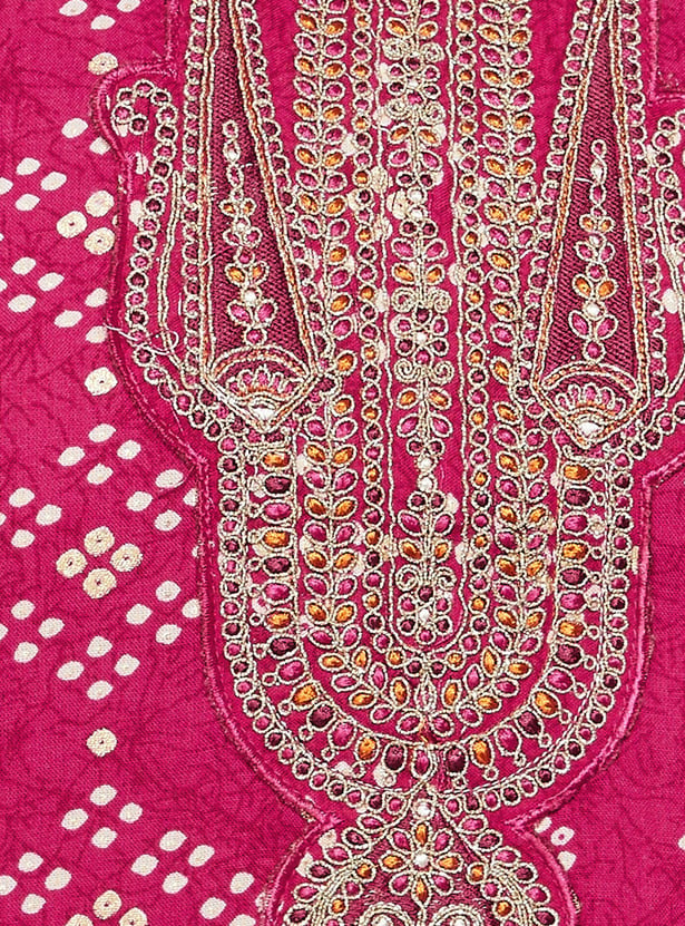SPAN Bandhani Print Straight Kurta Set