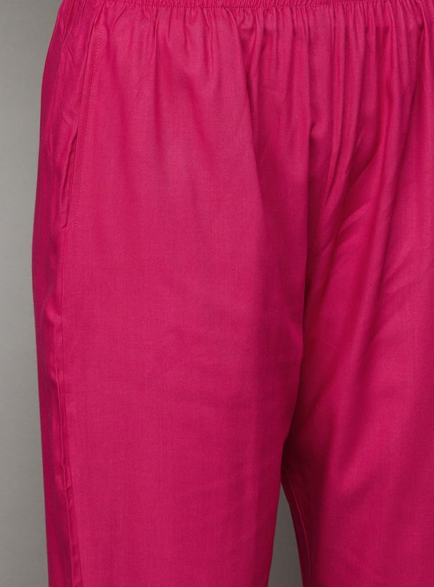 SPAN Bandhani Print Straight Kurta Set