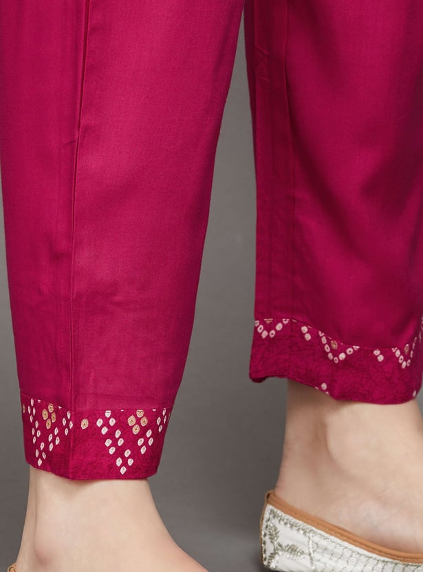 SPAN Bandhani Print Straight Kurta Set