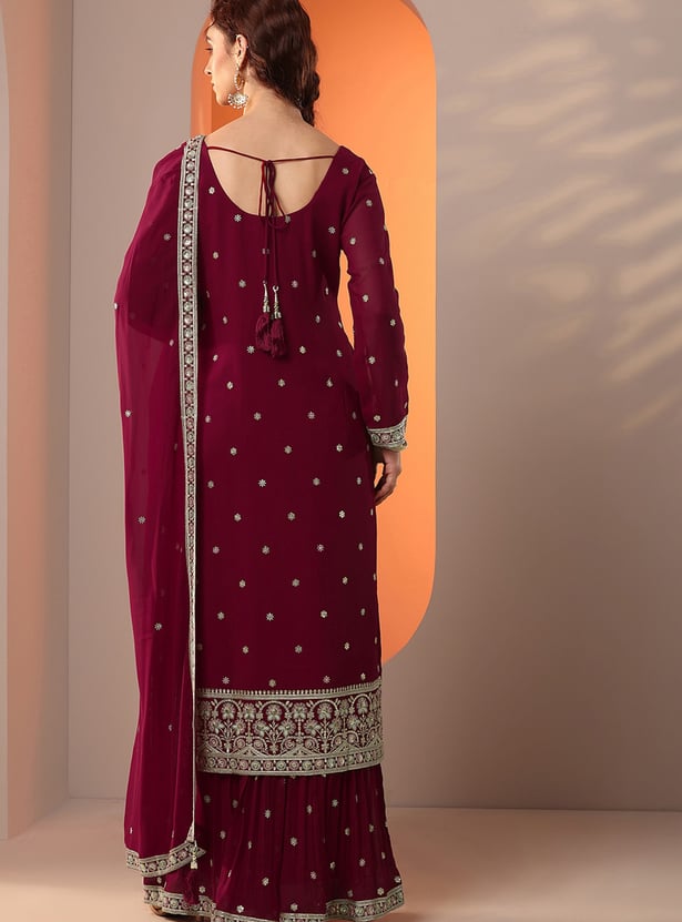 LIBAS Embroidered Straight Kurta Set