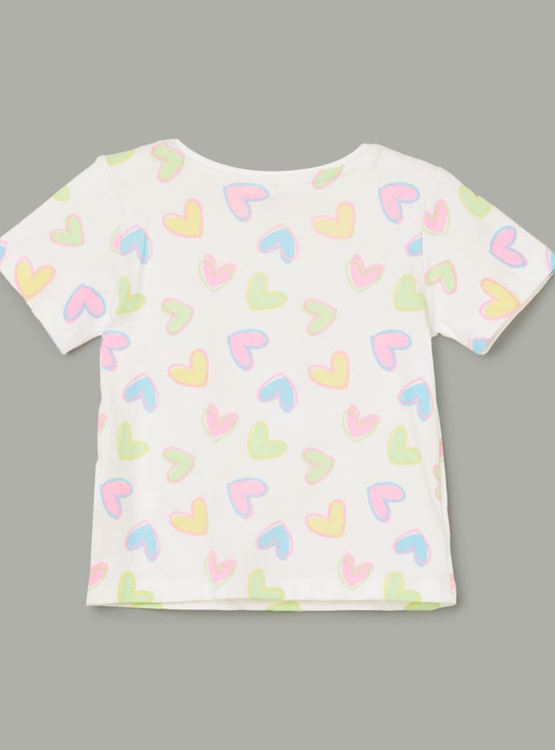 JUNIOR BABY Girls Printed T-shirt - Pack of 2