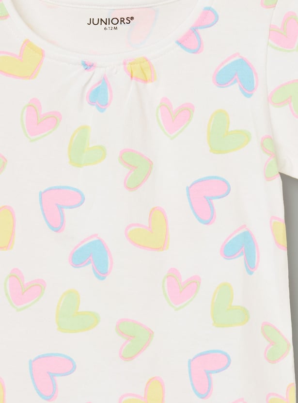 JUNIOR BABY Girls Printed T-shirt - Pack of 2