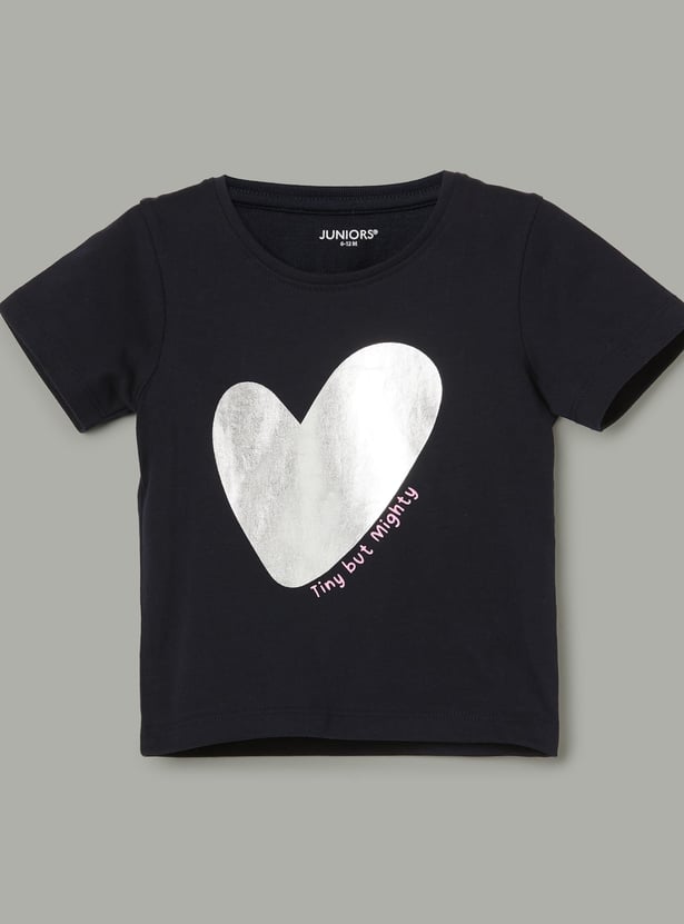 JUNIOR BABY Girls Printed T-shirt - Pack of 2