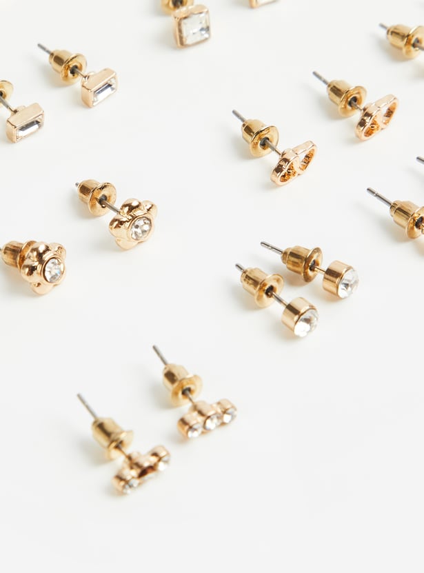 GINGER Assorted Hoop and Stud Earrings - Pack of 15