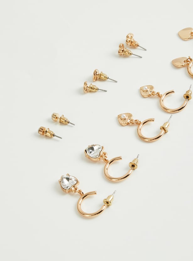 GINGER Hoop and Stud Earrings - Pack of 6