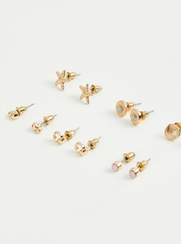 GINGER Assorted Stud Earrings - Pack of 6