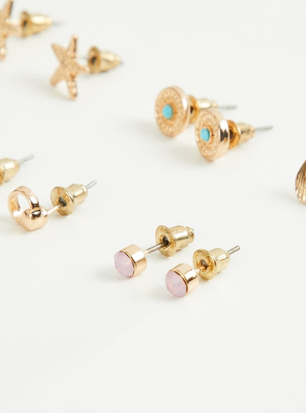 GINGER Assorted Stud Earrings - Pack of 6