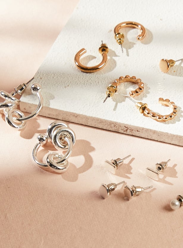 GINGER Assorted Stud and Hoop Earrings - Pack of 9