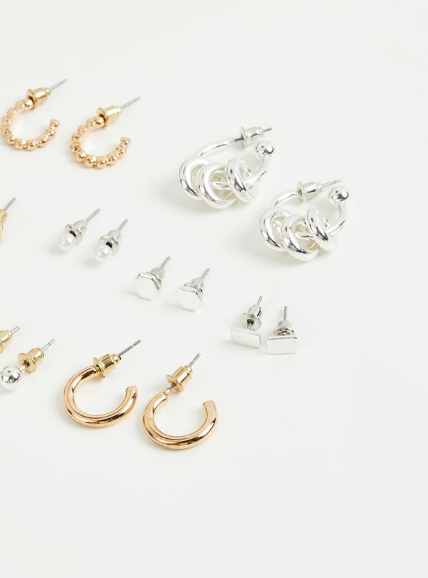 GINGER Assorted Stud and Hoop Earrings - Pack of 9
