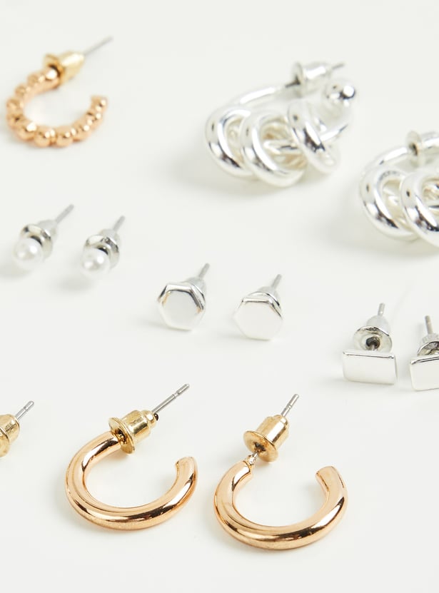 GINGER Assorted Stud and Hoop Earrings - Pack of 9