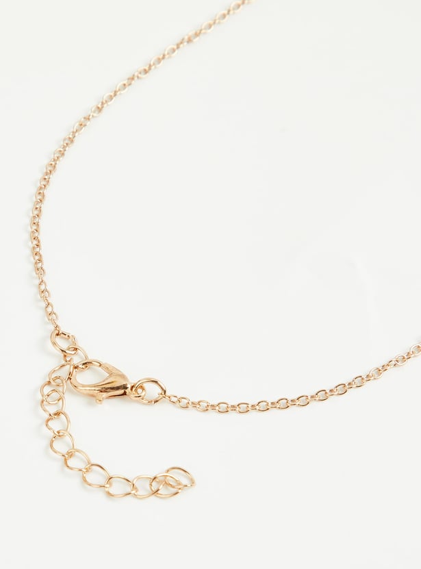 GINGER Embellished Heart Pendant with Chain