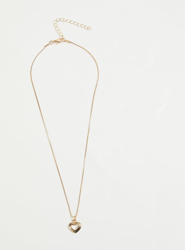 GINGER Cut-Out Heart Pendant with Chain