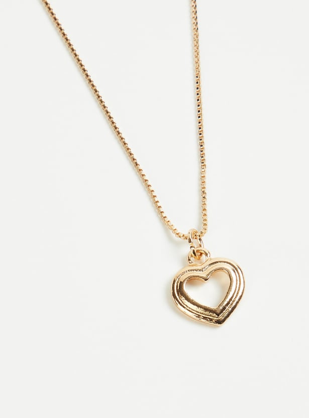 GINGER Cut-Out Heart Pendant with Chain