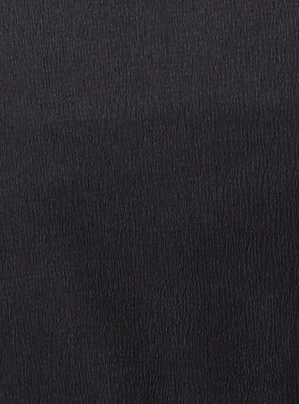 NEXUS Solid Tie-Up Waist A-line Dress