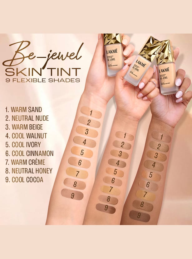 LAKME Be-Jewel Luminous Skin Tint - Warm Beige - 25ml
