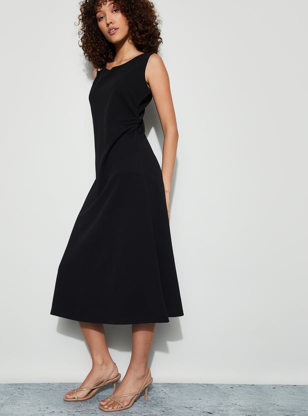 CODE A-line Dress with Metallic Accent