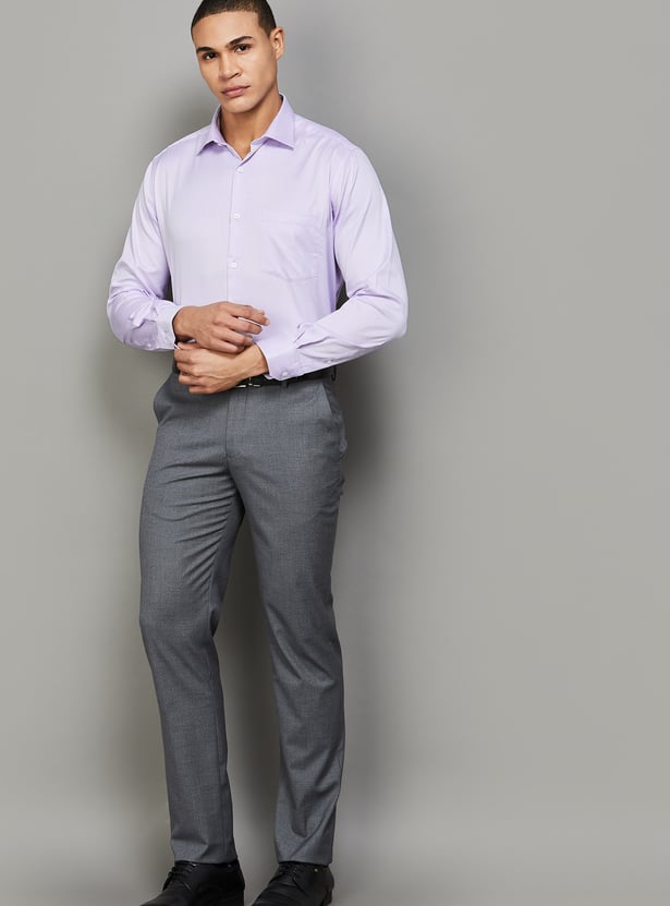 PARK AVENUE Patterned Regular Fit Formal Shirt