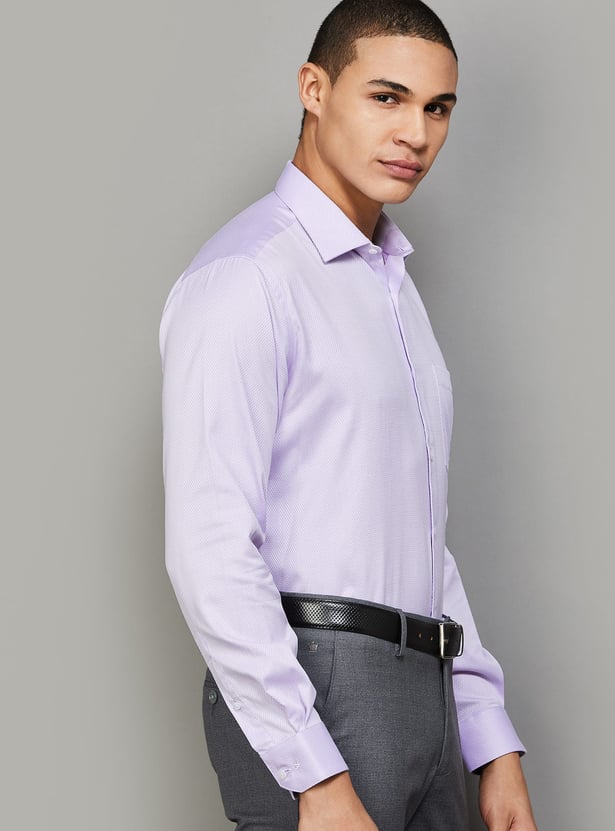 PARK AVENUE Patterned Regular Fit Formal Shirt