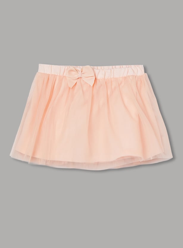 FAME FOREVER Girls Embroidered Bodysuit with Skirt