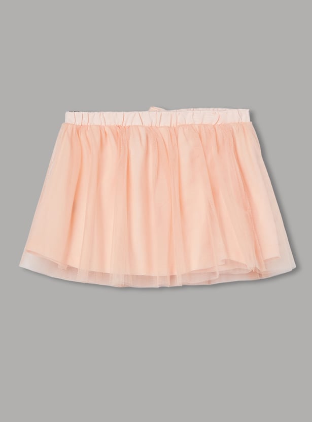 FAME FOREVER Girls Embroidered Bodysuit with Skirt